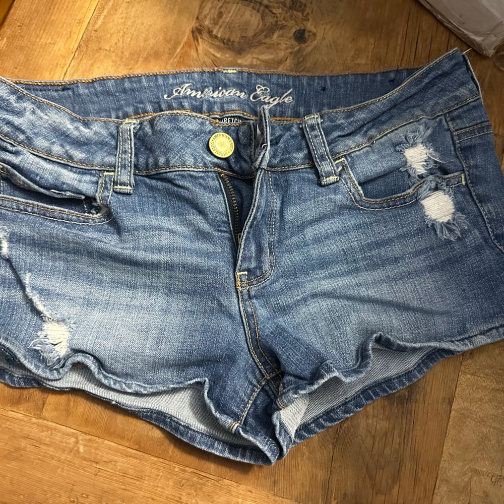 American Eagle Outfitters Denim Shortie Shorts. Size 8